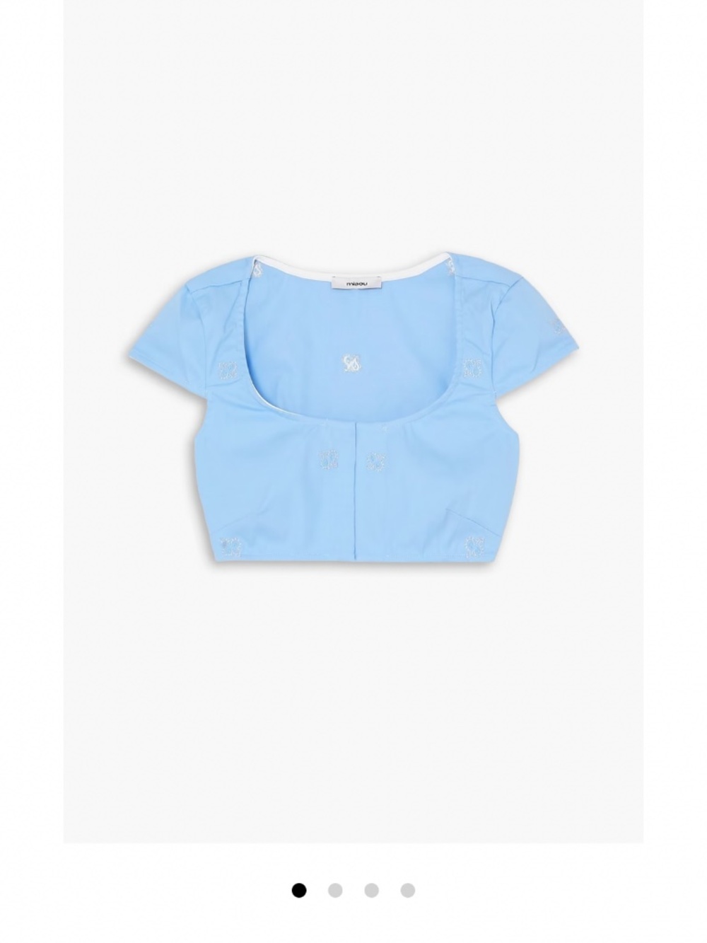 Chic Embroidered MIAOU Jane Crop Top